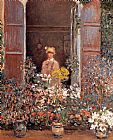 Claude Monet Canvas Paintings - Camille At The Window
